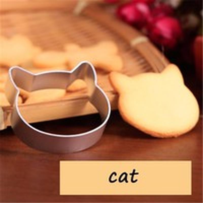 Molde em Formato de Gato Para Biscoitos - Aço Inoxidável, 02 unidades