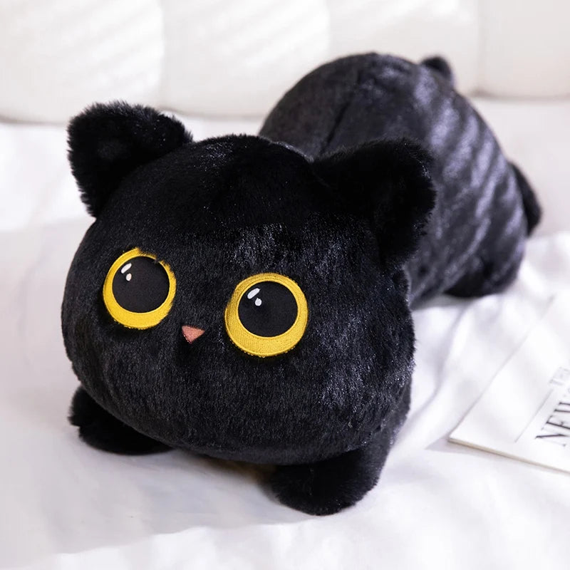 Pelúcia de Gato Preto Kawaii - Fofura e Estilo em Até 90cm