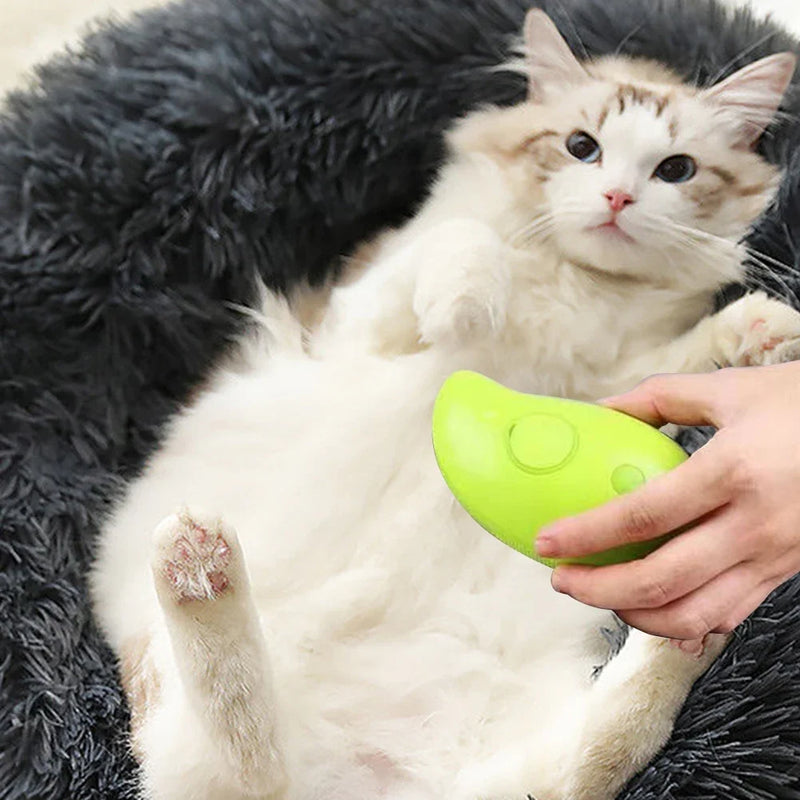 Escova com Função Vapor e Spray para Higiene do Gato