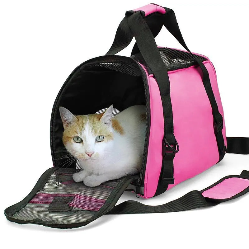 Bolsa de Transporte Dobrável para Viagem Leve e Segura para Gatos