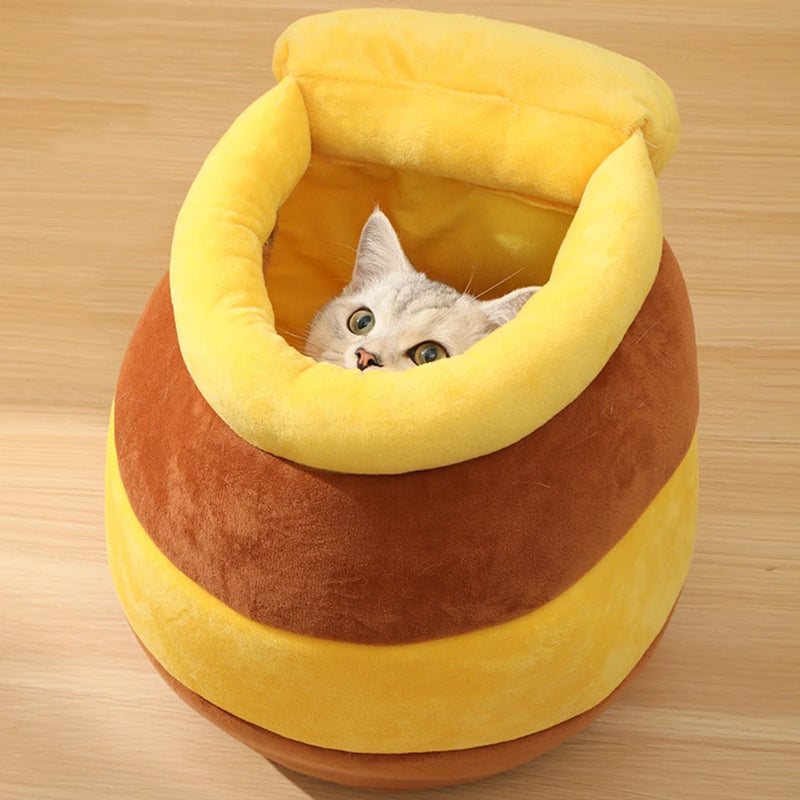 Cama para Gatos em Forma de Pote de Mel para seu Gato